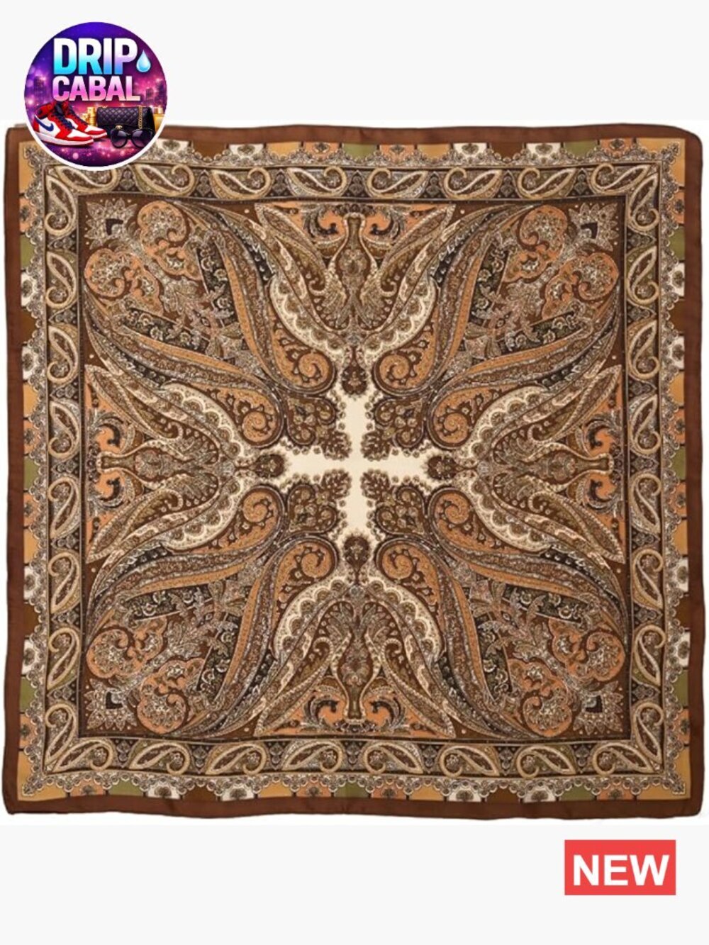 Multipurpose Satin Square Scarf for Hair Neck Accessory